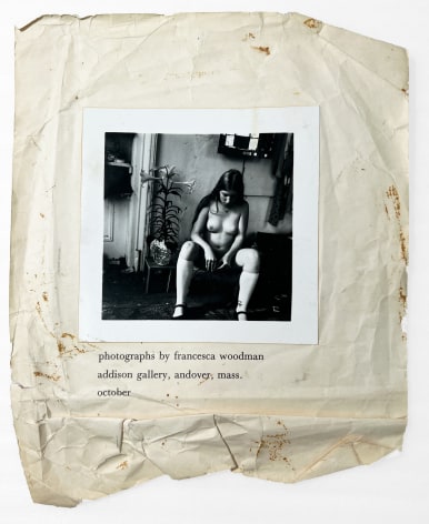 Francesca Woodman&nbsp;, Addison Gallery Invitation