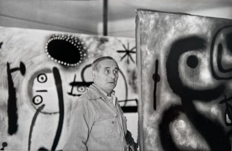 Henri Cartier-Bresson, Joan Miro in his studio, Calle Credito, Barcelona, 1953