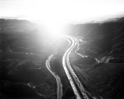 Golden State Freeway Looking Southeast Over San Fernando Pass, CA, 2004, 40 x 50 inches