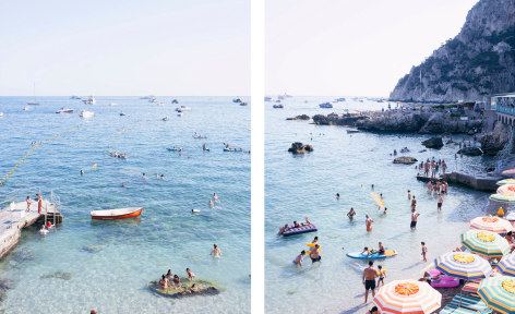 Marina Piccola, Capri (ii), 2022, 40 x 64 (two 40 x 32 inch panels ) Chromogenic prints