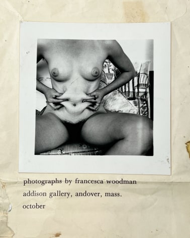 Francesca Woodman&nbsp;, Addison Gallery Invitation (Detail)&nbsp;