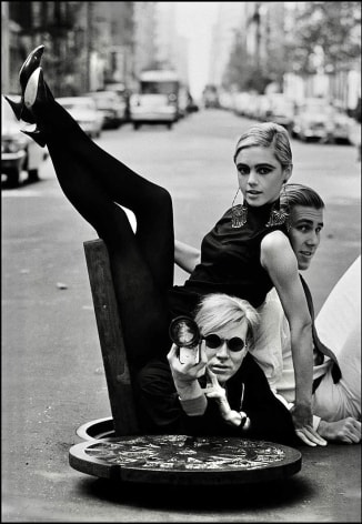 Burt Glinn&nbsp; Andy Warhol with Edie Sedgwick and Chuck Wein, New York City, 1965