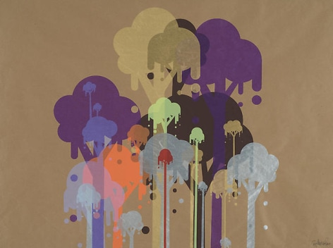 Ryan McGinness, Untitled 9 (Ice Cream Trees), 2007, 39 x 50 in.