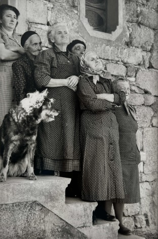 Henri Cartier-Bresson, Village ladies listening to President Charles De Gaulle, Near Aubenas, France, 1961