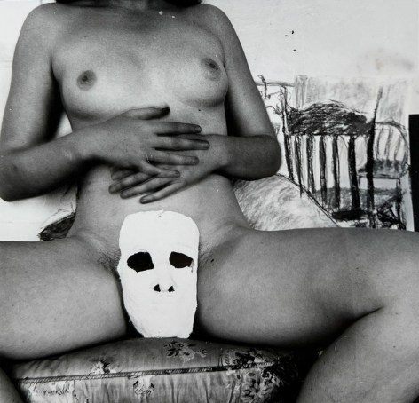 Untitled, Providence, RI. (Self-Portrait with Mask), Printed c.1975-1978