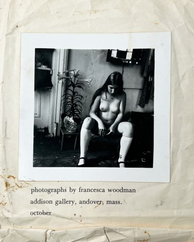 Francesca Woodman&nbsp;, Addison Gallery Invitation (Detail)&nbsp;