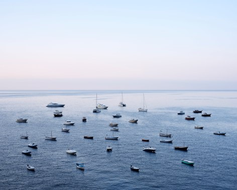 Docked Boats, Positano, 2022, 47 x 59 inch archival pigment print