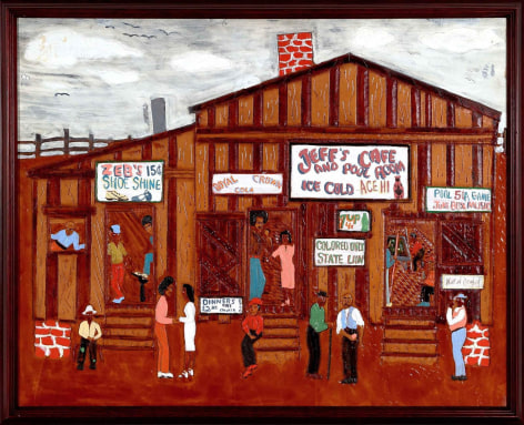 Winfred Rembert&nbsp; Jeff&#039;s Cafe &amp;amp; Pool Room and Zeb&#039;s Shoe Shine, 1998