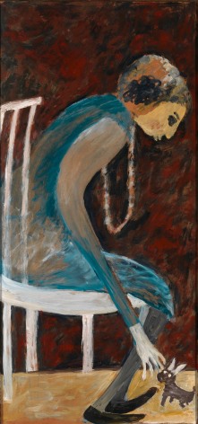 Jon Serl , Untitled (Woman with Dog), n.d.