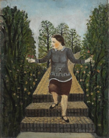 John Kane Girl Coming Down Garden Steps, n.d.
