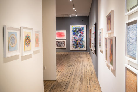 Figure Out: Abstraction in Self-Taught Art, Installation view at Andrew Edlin Gallery,&nbsp;Photo by Olya Vysotskaya.