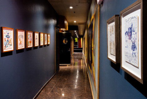Daniel Johnston: Psychedelic Drawings, Installation view at Electric Lady Studios. Photo by Olya Vysotskaya.