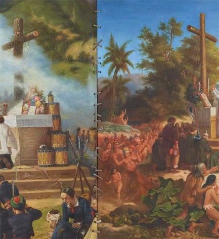 Kader Attia Colonial Modernity: the first mass in Brazil and Algeria (detail), 2014