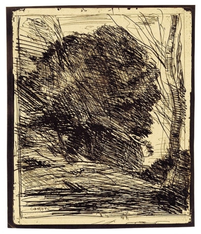 Jean-Baptiste-Camille Corot Les Arbres dans la montagne