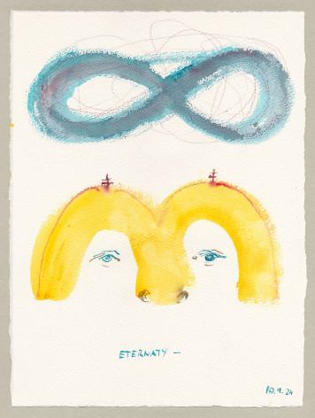 ETERNATY 2024 ink and crayon on paper