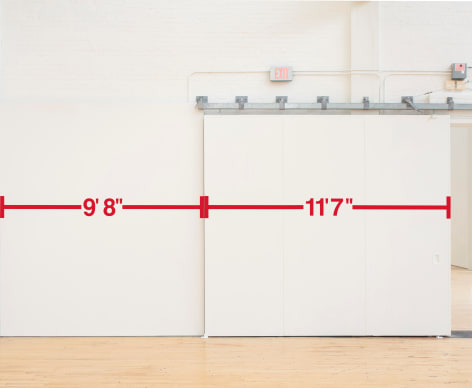 Mel Bochner, Measurement Room: No Vantage Point, 1969/2019. Installation view, Dia:Beacon, Beacon, New York.