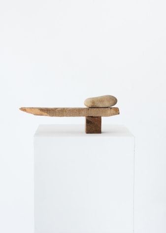 Untitled 2019 driftwood, wood, stone