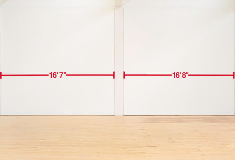 Mel Bochner, Measurement Room: No Vantage Point, 1969/2019. Installation view, Dia:Beacon, Beacon, New York.