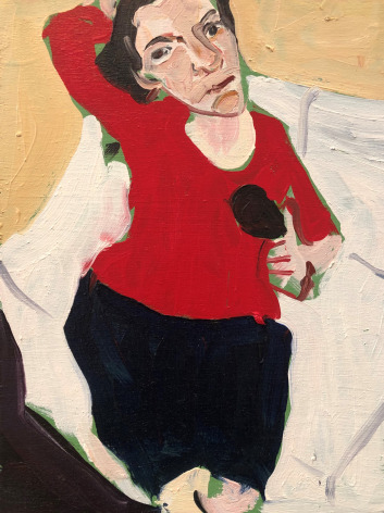 Chantal Joffe Self-Portrait in Red