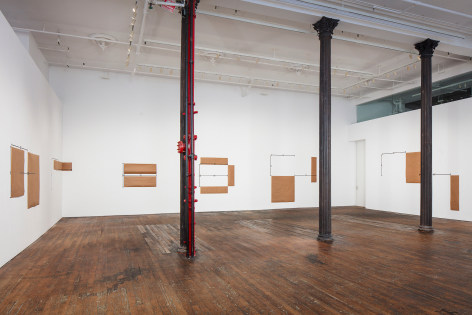 Mel Bochner: 48&quot;&nbsp;Standards, installation view