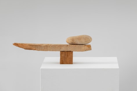 Untitled 2019 driftwood, wood, stone