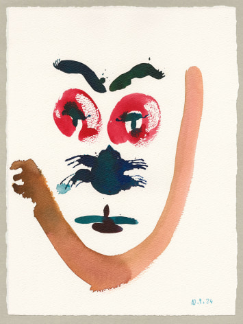 Untitled 2024 ink and crayon on paper