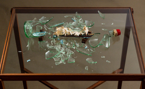 Untitled (ship in bottle) (detail view)