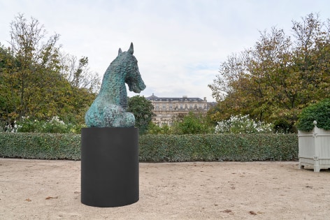 Thomas Sch&uuml;tte, Tribute to Moondog, 2024 installed at jardin du Palais-Royal, Peter Freeman, Inc.