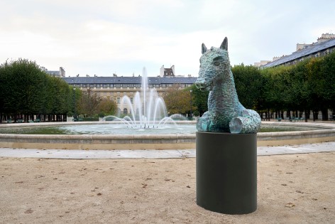 Thomas Sch&uuml;tte, Tribute to Moondog, 2024 installed at jardin du Palais-Royal, Peter Freeman, Inc.