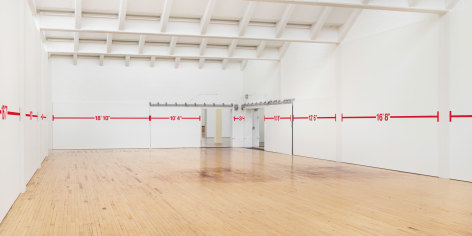 Mel Bochner, Measurement Room: No Vantage Point, 1969/2019. Installation view, Dia:Beacon, Beacon, New York.