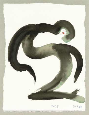 POSE 2024 ink and crayon on paper