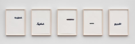 Elisabetta Benassi, Safari, 2020, frottage on paper, in five parts, each: 16 1/2 x 11 5/8 inches (41.9 x 30 cm) PF7313
