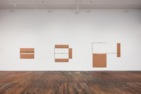 Mel Bochner: 48&quot;&nbsp;Standards, installation view at Peter Freeman, Inc., New York