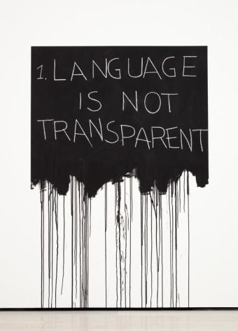 Language is Not Transparent, 1970