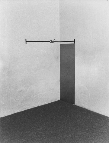 Mel Bochner, 36&quot; In the Corner (-24&quot; , +12&quot;), 1969