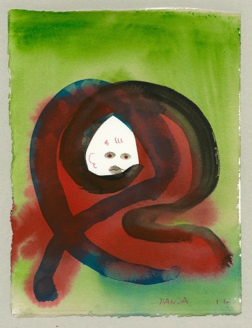 PANDA 2024 ink and crayon on paper