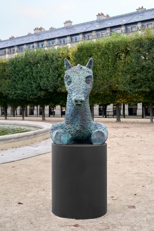 Thomas Sch&uuml;tte, Tribute to Moondog, 2024, installed by Peter Freeman, Inc. at jardin du Palais-Royal, Paris