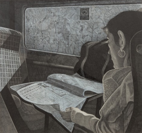 Paul Anthony Harford (1943&ndash;2016), Untitled (woman reading on train)