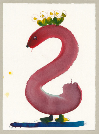 Untitled 2024 ink and crayon on paper