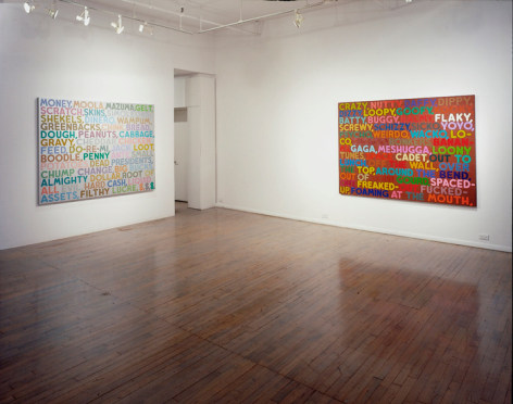 Mel Bochner: Thesaurus Paintings &ndash; installation view 1