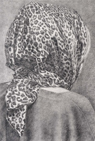 Catherine Murphy, Leopard Skin, 2024, graphite on paper, at Peter Freeman, Inc.