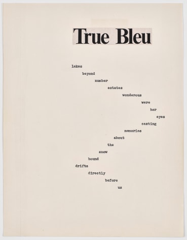 N.H. Pritchard, Untitled (True Bleu) at Peter Freeman, Inc.