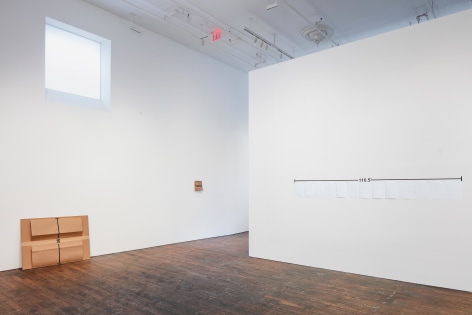 Mel Bochner: 48&quot;&nbsp;Standards, installation view at Peter Freeman, Inc., New York