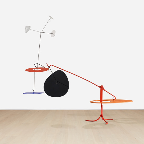 Created in 1968, Petite croix is one of the largest standing mobiles from Calder&rsquo;s personal practice and is emblematic of his mature period.