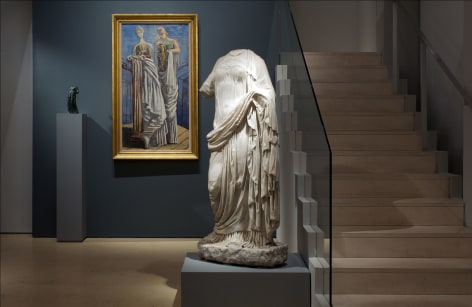 Installation view of Mnemosyne: de Chirico and Antiquity.  Photography by Karen Fuchs. &copy;Helly Nahmad Gallery NY.