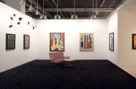 Installation view of Art Basel | Basel 2017, booth H5.  &copy; 2018 Calder Foundation, New York / Artist Right Society (ARS), New York. &copy;Helly Nahmad Gallery NY