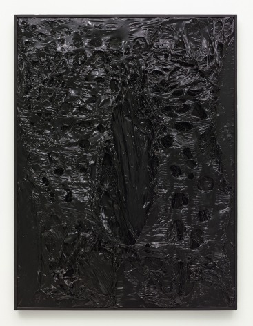 Alberto Burri, Nero Plastica, 1965, Burned plastic on canvas
