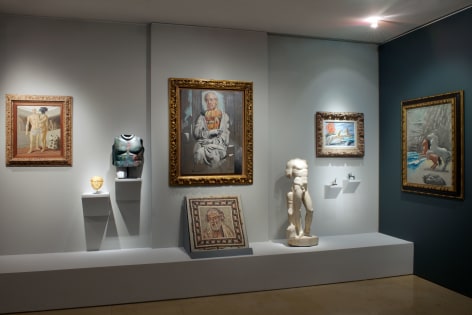 Installation view of Mnemosyne: de Chirico and Antiquity.  Photography by Karen Fuchs. &copy;Helly Nahmad Gallery NY.