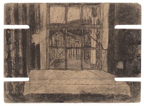 James Castle (1899 - 1977), Untitled (View through window / view of interior), n.d.