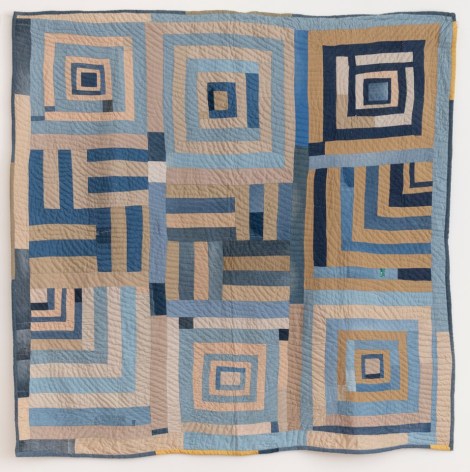 Rita Mae Pettway (b. 1941), Housetop - Half-Log Cabin variation quilt, 2015